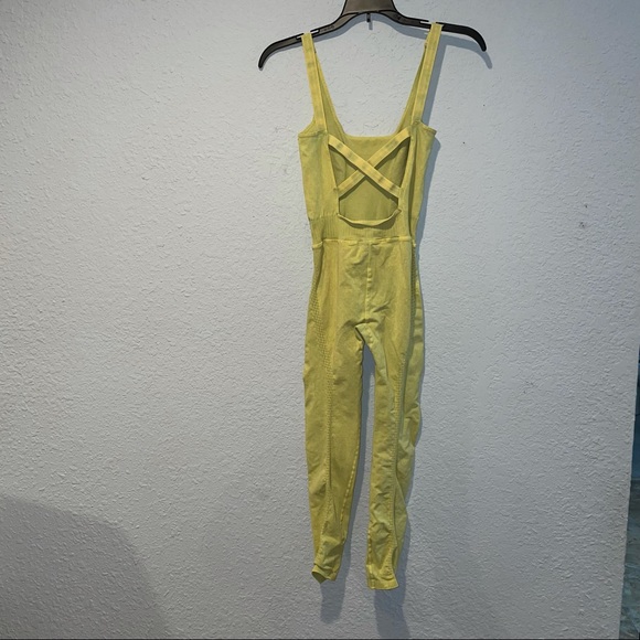 Free People Movement Good Karma Onesie In Pineapple Punch XS/S - Picture 5 of 7